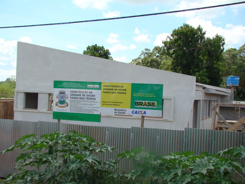 Construção de unidade de saúde no Passo das Tropas/ Foto: João Vilnei