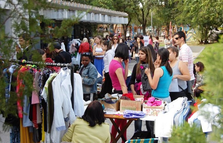 O espaço foi cedido pela Prefeitura para incentivar a iniciativa do grupo Desapego SM. Foto: Maria Luiza Guerra/Prefeitura de Santa Maria