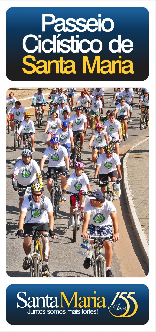 Passeio ciclístico faz parte da programação de Aniversário de Santa Maria 