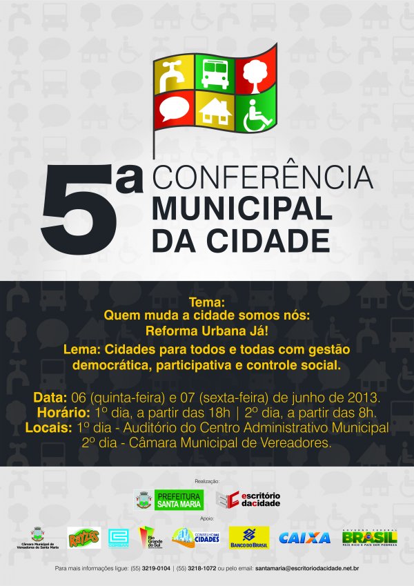 5ª Conferência Municipal da Cidade será realizada no Centro Administrativo Municipal e Câmara de Vereadores - Foto: Divulgação