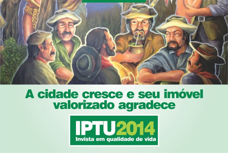 Capa adaptada do carnê do IPTU, que os contribuintes já começaram a receber em suas residências