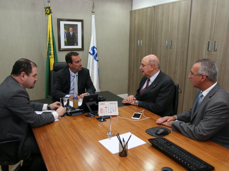 Reunião com o ministro da Saúde ocorreu nesta terça-feira, em Brasília (Foto: Rodrigo Nunes/Ministério da Saúde)