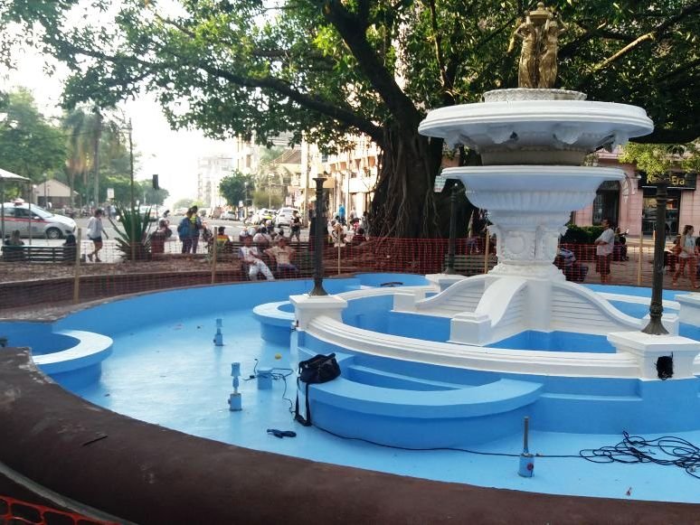 Monumento localizado na Praça Saldanha Marinho está revitalizado (Foto: Divulgação)