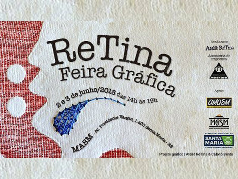 Feira Gráfica ReTina acontece no sábado e no domingo, na Sala Iberê Camargo, no MASM (Imagem: Divulgação)