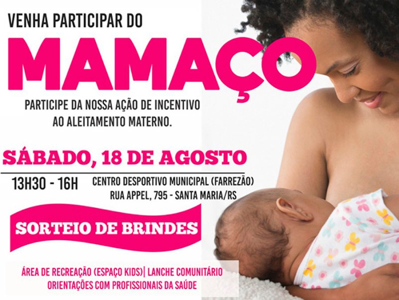 Mamaço será realizado no Centro Desportivo Municipal (Arte: Divulgação)