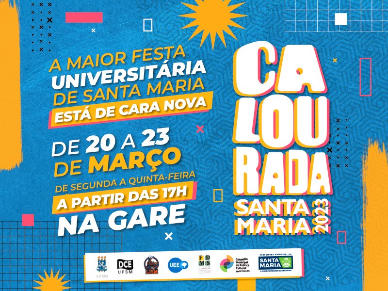 PMSM - Com shows locais e nacionais, Calourada 2023 terá mais de 25  atrações culturais em Santa Maria